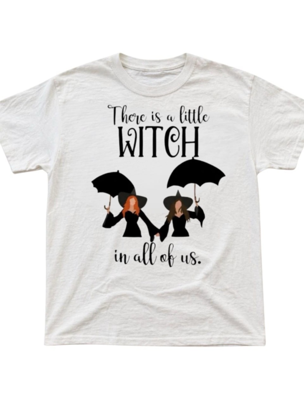 White Tee "There is a Little Witch" Graphic
